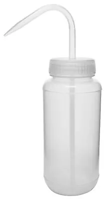 500mL Wash Bottle - Wide Mouth - Non-Vented Cap - Unlabeled - LDPE - Eisco Labs • $8.49
