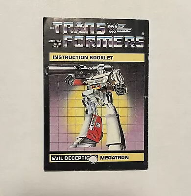 Vintage G1 Transformers 84 Megatron Instruction Manual Booklet Read Description • $41.99