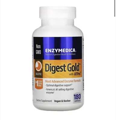 Enzymedica Digest Gold With ATPro 180 Caps {Exp:04/2025+} Digestive Enzyme • $43