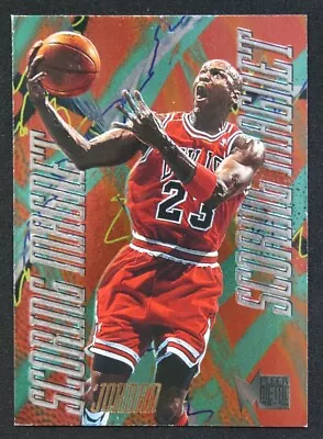 1995-96 Fleer Metal #4 Michael Jordan Scoring Magnet Insert Chicago Bulls Hof • $211.50