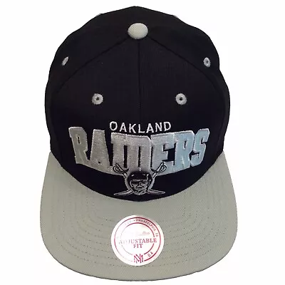 Oakland Raiders Mitchell & Ness AFL Throwback Adjustable SnapBack Cap Hat $26 • $49.99