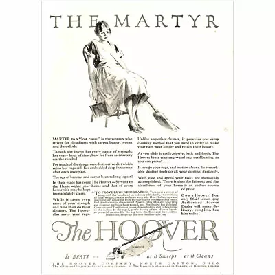 1926 Hoover Vacuum: The Martyr Vintage Print Ad • $6.75