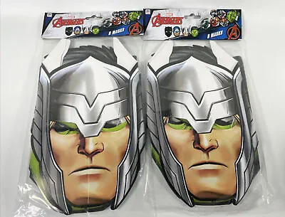 Marvel Avengers Masks/ 8 Count/  Birthday Paper Masks Party Supplies Lot Of 2 • $22.50