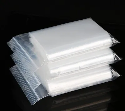 50 100 Pack 5  X 7  Reclosable Clear Plastic Poly Zipper Bags Heavy Duty 4 Mil • $8.99