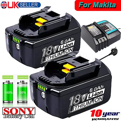 £53.99 • Buy 18V For Makita BL1830 BL1820 BL1815N 18 Volt BL1815 LXT Battery / Charger Set UK