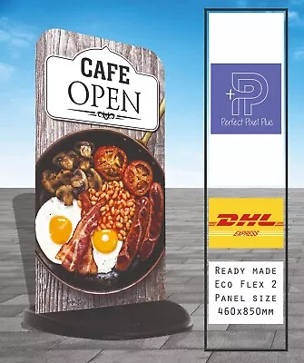 Cafe Open Breakfast All Day Pavement Sign Display A Board Ecoflex 2 • £94.95