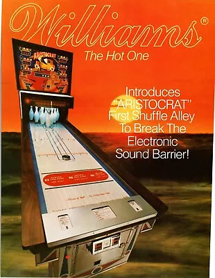 Aristocrat Shuffle Bowling Alley Arcade Game Flyer Vintage Promo Art 8.5  X 11  • $19.55
