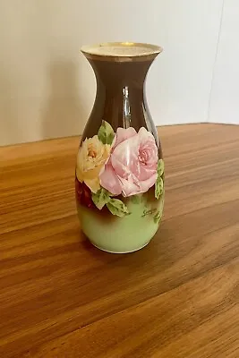 Antique Royal Vienna Peinture A La Main Early 1900s Porcelain Rose Vase • $22