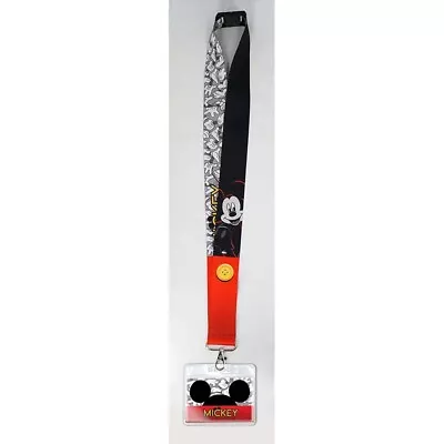 Deluxe Lanyard With Card Holder - Mickey Disney Mouse Fun Clip Gift Cool • $12.99