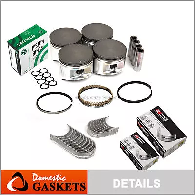 Pistons Bearings Rings Fit 89-92 Nissan Stanza Axxess 2.4L SOHC KA24E • $159.99