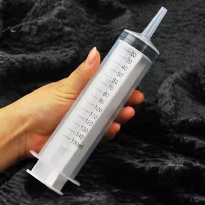 150ml Reusable Big Large Plastic Hydroponics Nutrient Measuring Syringe Tools • $10.29