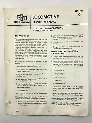 $36.50 • Buy Load Test 1972 EMD Electro Motive Division SD40-2 Locomotive Manual X047