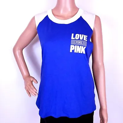 $27.80 • Buy PINK Victoria's Secret Women Tank Top  LOVE PINK  Color Blue Size XS - NWT