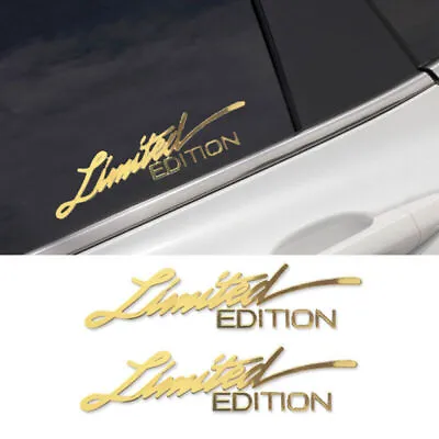 2x 3D Gold Limited Edition Logo Car Stickers Emblem Badge Decal Auto Accessories • $1.78