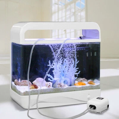 $23.69 • Buy Silent Aquarium Fish Tank Air Pump 2 Outlets W/ AU Plug + 5M Tube + Air Stones