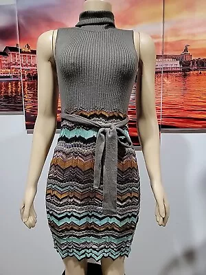 M BY MISSONI Turtleneck Knitted Dress Size USA 8 Women's #7 • $39.99