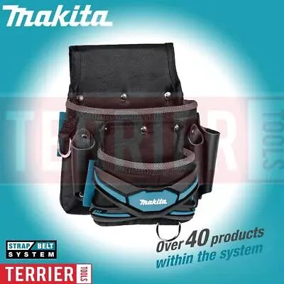 Makita E-05131 New Blue Range 2 Pocket Screw Nail Fixing Tool Belt Holder Pouch • £30.95