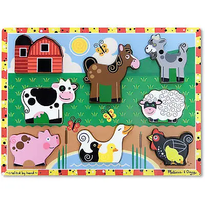 Melissa & Doug Farm Wooden Chunky Puzzle (8 Pcs) • $19.99