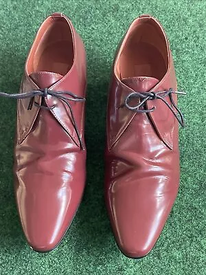 Missoni Womens Burgundy Red Patent Leather Lace Up Oxford Shoes Sz 8.5M • $159