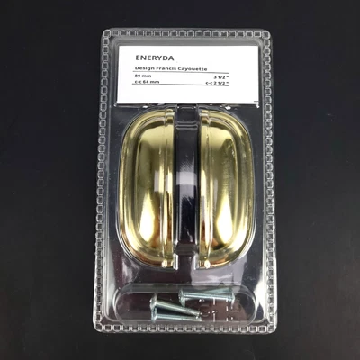 $20.68 • Buy Ikea ENERYDA Cup Cabinet Pull Brass Color 3 1/2  2 Pack New 903.475.15