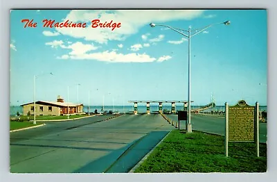 Mackinac MI-Michigan Mackinac Straits Bridge Vintage Postcard • $7.99