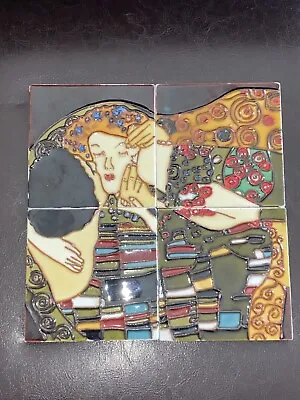 Set Of 4 Abstract Art Artwork Picture Man Woman Ceramic Tile Beverage Coasters • $9.99