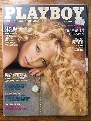 Playboy Magazine - February 1983 - Kim Basinger Gabriel Garcia Marquez - Vintage • $30