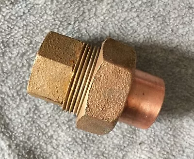 New 3/4  Inch Brass And Copper Sweat Solder Union NIBCO • $13.19