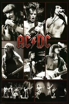 $15.18 • Buy ACDC POSTER Live AC/DC In Concert Collage HOT NEW 24x36
