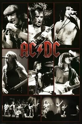 ACDC POSTER Live AC/DC In Concert Collage HOT NEW 24x36 • $15.18