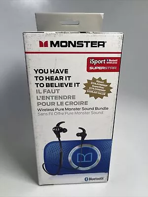 Monster ISport Wireless Headphones Superstar Speaker Bundle New Sealed 129739-00 • $94.99