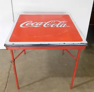 Coca Cola Complete Metal Table #17-Mexican-Restaurant- Bar-29x29-Soda-Vintage • $279.97