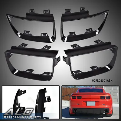 $24.90 • Buy Set Of 4 Tail Light Bezel Covers Black Fit For 2010-2013 Chevy Camaro LT LS SS