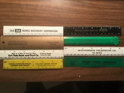 Advertising 6” To 8” Rulers- Lot Of 8 • $1.99
