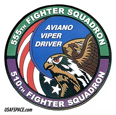 Usaf 31st Fighter Wing -31 Fw- 555 Fs- 510 Fs-f-16-aviano Viper Driver-vel Patch • $12.95