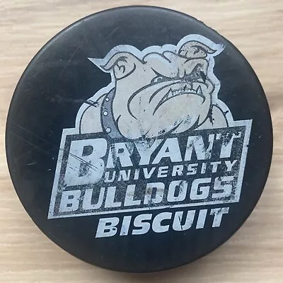 BRYANT UNIVERSITY BULLDOGS NCAA COLLEGE HOCKEY PUCK Club Team NEC InGlasCo • $14.99