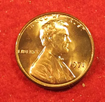 1971 P Lincoln Memorial Cent - BU - Uncirculated - Red - 95% Copper • $1.98