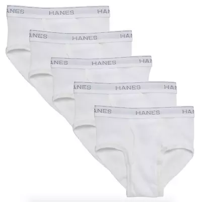 Hanes A3019 Boys White 5 Pack Cotton Briefs Size Small • $23.80