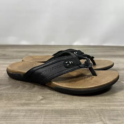 MERRELL Women's Asheville Black Sandals Flip-Flop Sz 9 US (J57738) • $14.11
