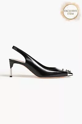 RRP€763 ALEXANDER MCQUEEN Leather Slingback Shoes US10 UK7 EU40 Made In Italy • $101.95