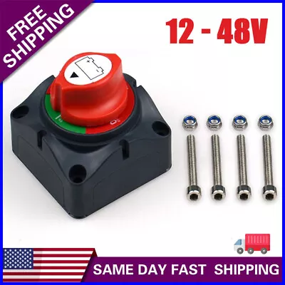 12V Battery Disconnect Rotary Switch Cut On/Off Set For Car SUV RV Marine Boat • $12.52