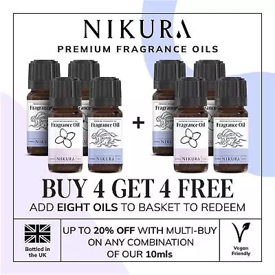 Nikura | Fragrance Oils 10mls | Multi-Listing Soap Candle Bath Diffuser • £2.99