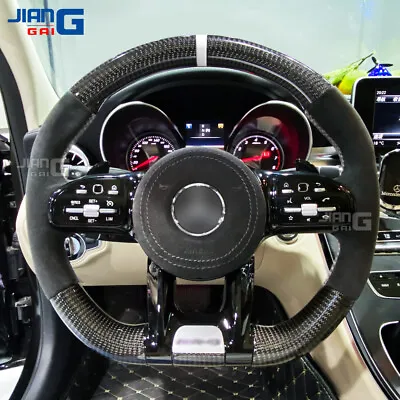 Carbon Fiber Alcantara Steering Wheel For Mercedes-Benz AMG C63 GT With Heated • $599