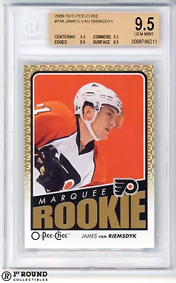 James Van Riemsdyk RC BGS 9.5: 2009-10 O-Pee-Chee Rookie True Gem Mint POP 7 • $31.99