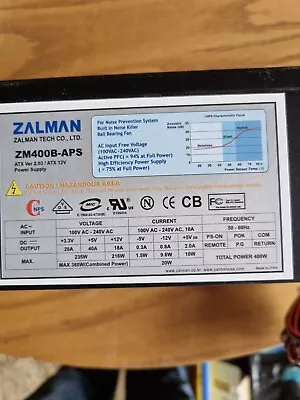 Zalman ZM400B-APS 400w Power Supply • £45