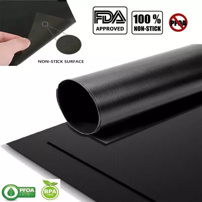 3X Heavy Duty OVEN LINER Sheet Mat Non Stick Reusable BBQ Cooker UK • £3.47