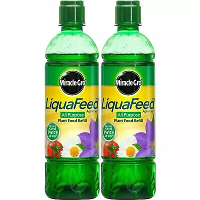 2 X Miracle-Gro Liqua Feed Advanced All Purpose - Food - Starter Kit Refill/Gun • £33.88