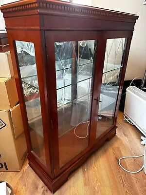 Solid Wood Glass Display Cabinet  • £100