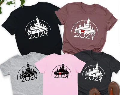 2024 Disney Family Vacation Matching Shirts Castle Squad Crew T-Shirts • $11.99