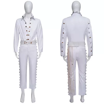 The King Elvis Presley Stage Show Celebrity White Shirt Jacket Pants Costume • $125.90